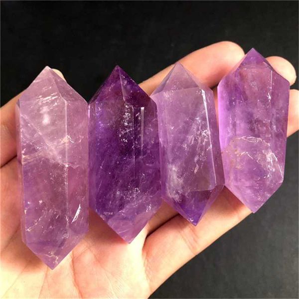 natural gemstone amethyst double point tower crystals healing stones for home decoration decorative objects & figurines
natural gemstone amethyst double point tower crystals healing stones for home decoration decorative objects & figurines