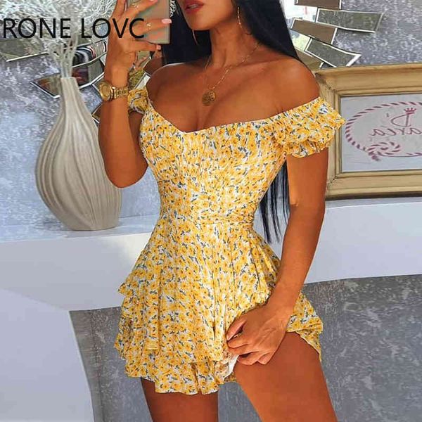 women floral print v-neck ruffle hem dress mini dress women summer dress x0521, Black;gray
women floral print v-neck ruffle hem dress mini dress women summer dress x0521, Black;gray