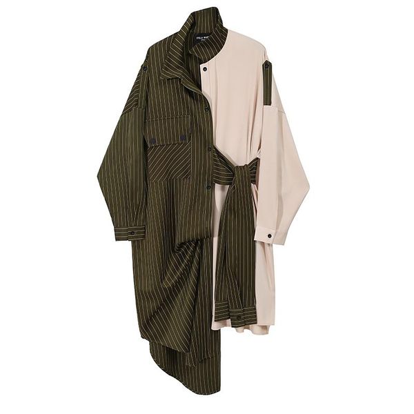 casual dresses spring autumn girls vestido women elegant office vintage long sleeve loose big oversize stripe patchwork shirt dress, Black;gray
casual dresses spring autumn girls vestido women elegant office vintage long sleeve loose big oversize stripe patchwork shirt dress, Black;gray