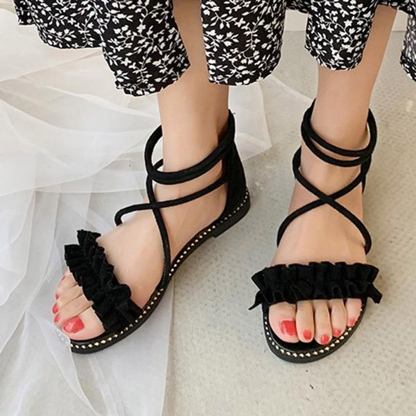 dress shoes summer women sandals fashion solid color cutout fish mouth floral girl outdoor leisure flat buckle #35, Black
dress shoes summer women sandals fashion solid color cutout fish mouth floral girl outdoor leisure flat buckle #35, Black