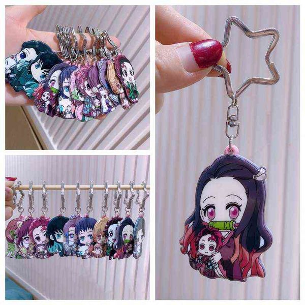 10pcs/set anime demon slayer keychain womens tanjirou kamado nezuko tomioka giyuu kimetsu no yaiba acrylic key chain random h1126, Silver
10pcs/set anime demon slayer keychain womens tanjirou kamado nezuko tomioka giyuu kimetsu no yaiba acrylic key chain random h1126, Silver