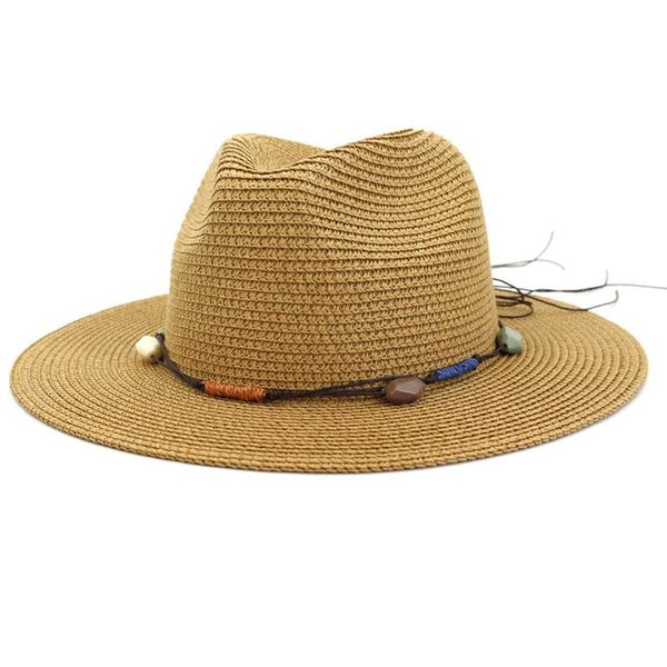 wide brim hats ht3631 men women summer sun hat male female beads band straw beach travel vacation cap fedoras panama, Blue;gray
wide brim hats ht3631 men women summer sun hat male female beads band straw beach travel vacation cap fedoras panama, Blue;gray