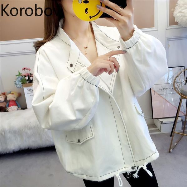 korobov vintage autumn women bomber jacket preppy style packets patchwork coat korean loose casual jackets 782431, Black;brown
korobov vintage autumn women bomber jacket preppy style packets patchwork coat korean loose casual jackets 782431, Black;brown