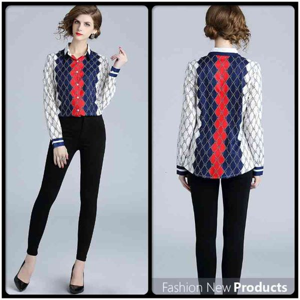 new fall spring women's fashion geometric print long sleeve blouses elegant office lady slim button front turn down neck shirts, White
new fall spring women's fashion geometric print long sleeve blouses elegant office lady slim button front turn down neck shirts, White