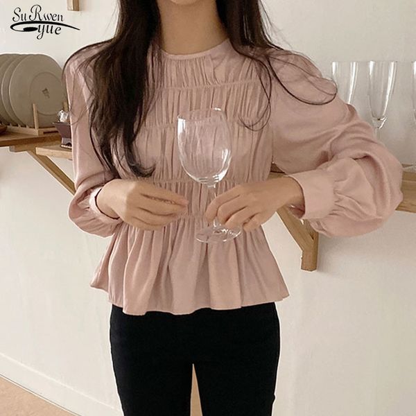 office lady pleated o neck blouse autumn long-sleeve chiffon shirt women puff long sleeve elegant female 11020 210415, White
office lady pleated o neck blouse autumn long-sleeve chiffon shirt women puff long sleeve elegant female 11020 210415, White