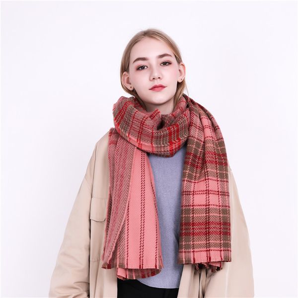 wind ac autumn winter plaid cashmere scarf women's thickened warm color matching shawl bib, Blue;gray
wind ac autumn winter plaid cashmere scarf women's thickened warm color matching shawl bib, Blue;gray