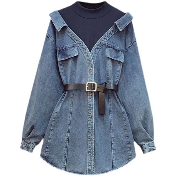 casual dresses jeans splicing fake two trendy ukraine elegant pastel retro harajuku vestidos long sleeve spring mini dress women, Black;gray
casual dresses jeans splicing fake two trendy ukraine elegant pastel retro harajuku vestidos long sleeve spring mini dress women, Black;gray