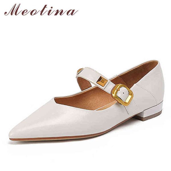 women's leather mary jens flat shoes casual with crystal buckle spring and autumn color 2 9, Black
women's leather mary jens flat shoes casual with crystal buckle spring and autumn color 2 9, Black