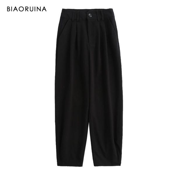 women's pants & capris biaoruina solid black casual loose straight pant office lady basic all-match high waist comfortable elegant trou, Black;white
women's pants & capris biaoruina solid black casual loose straight pant office lady basic all-match high waist comfortable elegant trou, Black;white