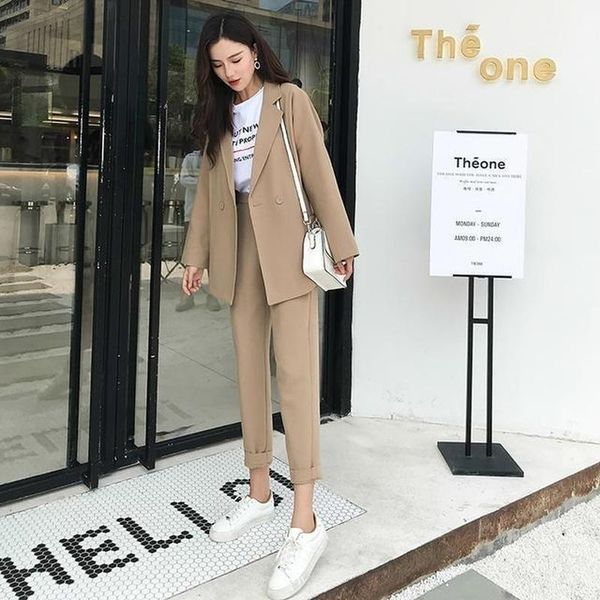 women's tracksuits women spring casual vintage office ladies single breasted blazers & pants two pieces sets female fashion street suit, Gray
women's tracksuits women spring casual vintage office ladies single breasted blazers & pants two pieces sets female fashion street suit, Gray