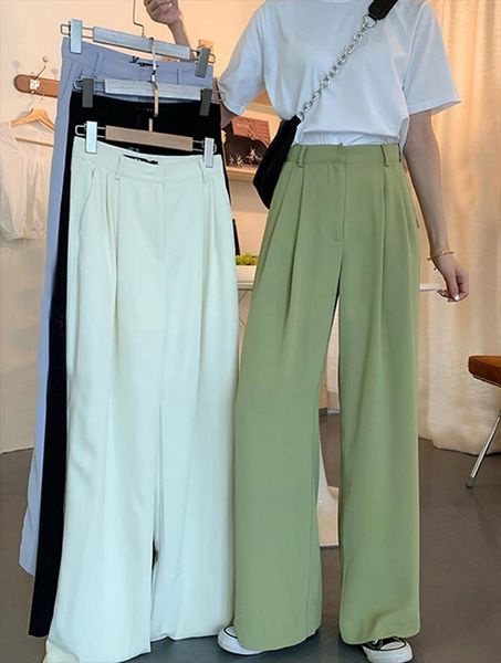 summer loose casual long fashion women capris thin high waist black simple wide leg trousers korean, Black;white
summer loose casual long fashion women capris thin high waist black simple wide leg trousers korean, Black;white