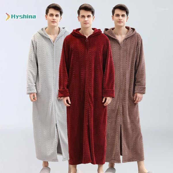 men's sleepwear winter flannel pajamas plush zipper hooded bathrobe nightgown1, Black;brown
men's sleepwear winter flannel pajamas plush zipper hooded bathrobe nightgown1, Black;brown