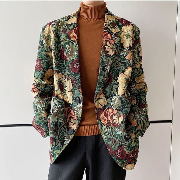 men's retro printing suit autumn new jacket trend design casual large size loose suit men 2021 tide clothes 9y4677, White;black
men's retro printing suit autumn new jacket trend design casual large size loose suit men 2021 tide clothes 9y4677, White;black