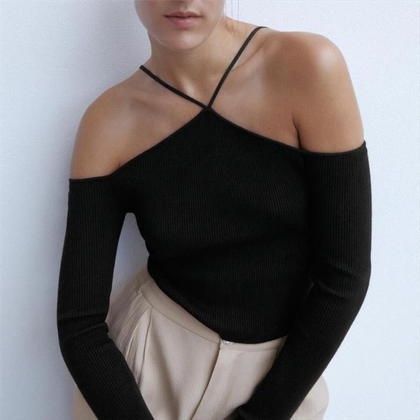 stylish halter without shoulder women sweaters stretchy design long sleeve female chic knitted girl, White;black
stylish halter without shoulder women sweaters stretchy design long sleeve female chic knitted girl, White;black