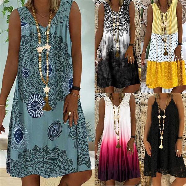 fashion loose floral vintage strap womens dresses chiffon belarge big summer lace camis party beach plus sizes, Black;gray
fashion loose floral vintage strap womens dresses chiffon belarge big summer lace camis party beach plus sizes, Black;gray