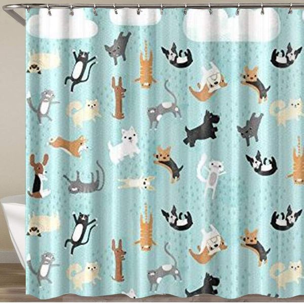 shower curtain,cute funny raining cats dogs,polyester fabric waterproof bath curtains hooks included - 72 x 72 inches
shower curtain,cute funny raining cats dogs,polyester fabric waterproof bath curtains hooks included - 72 x 72 inches
