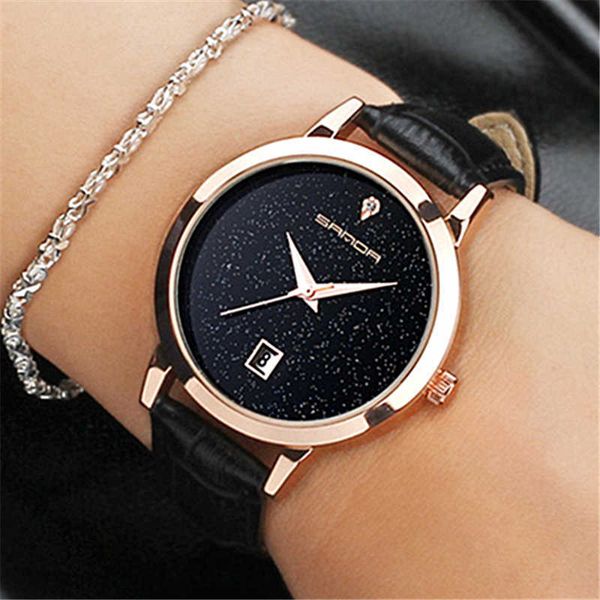 sanda brand quartz watch ladies waterproof leather fashion romantic woman relogio faminino 210616, Slivery;brown
sanda brand quartz watch ladies waterproof leather fashion romantic woman relogio faminino 210616, Slivery;brown