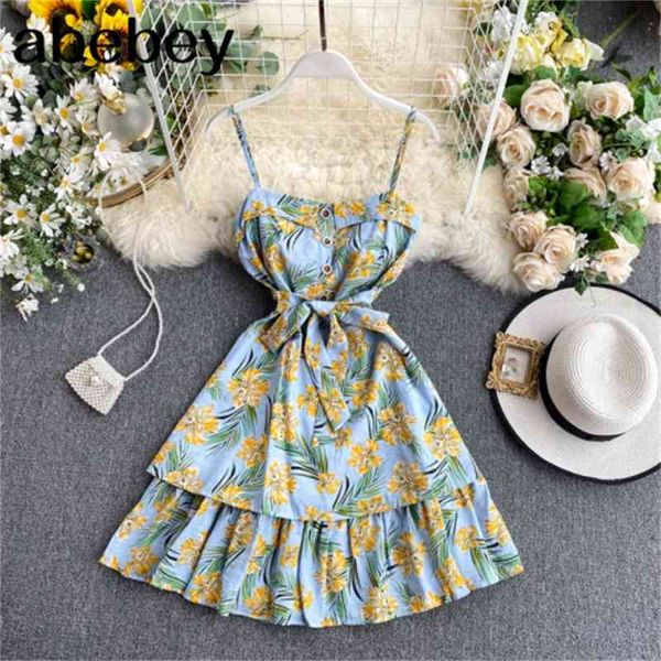 holiday wind dress fashion spring women leaf printed spaghetti strap ruffle layer bandage slim ladies party dresses 210512, Black;gray
holiday wind dress fashion spring women leaf printed spaghetti strap ruffle layer bandage slim ladies party dresses 210512, Black;gray