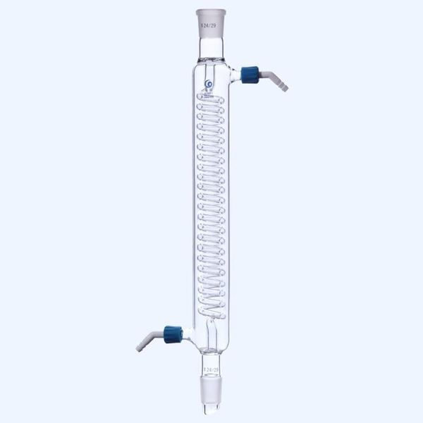 24*24mm lab serpentine condenser tube 200/300/400/500mm high borosilicate glass with detachable ptfe nozzle supplies
24*24mm lab serpentine condenser tube 200/300/400/500mm high borosilicate glass with detachable ptfe nozzle supplies