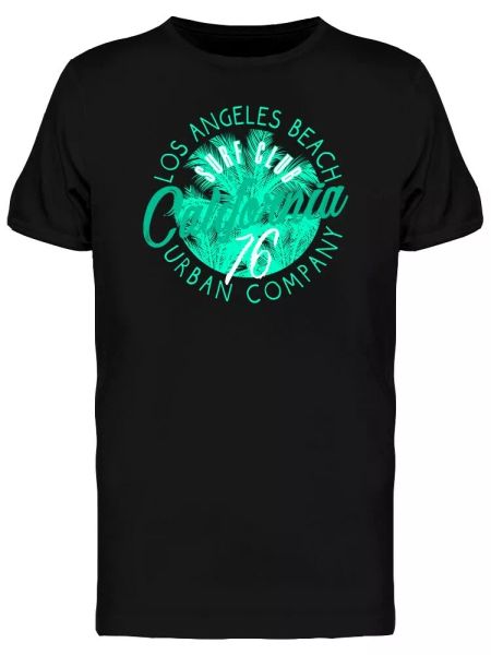 Los Angeles Beach Tropical Surf Men's Tee -Image by Shutterstock, White;black 
Los Angeles Beach Tropical Surf Men's Tee -Image by Shutterstock, White;black