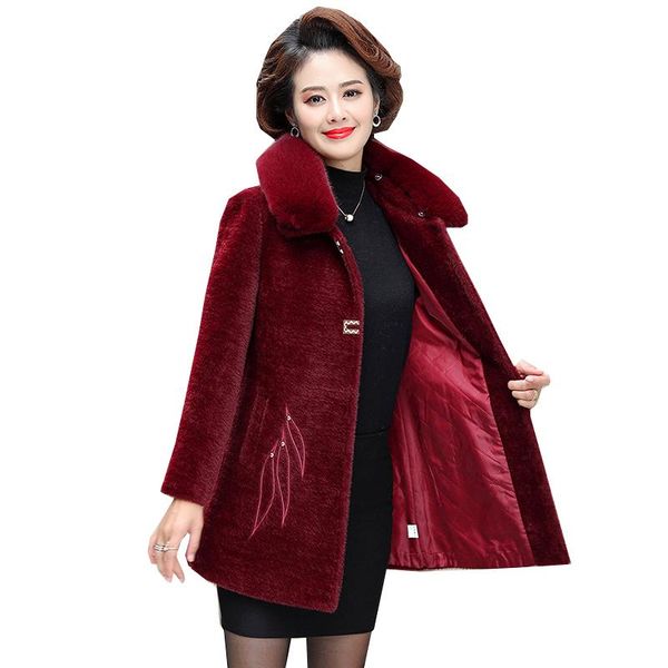 women's wool & blends plus size autumn winter clothes mink velvet jacket woman fashion woolen coat middle-aged thick warm coats outwear, Black
women's wool & blends plus size autumn winter clothes mink velvet jacket woman fashion woolen coat middle-aged thick warm coats outwear, Black