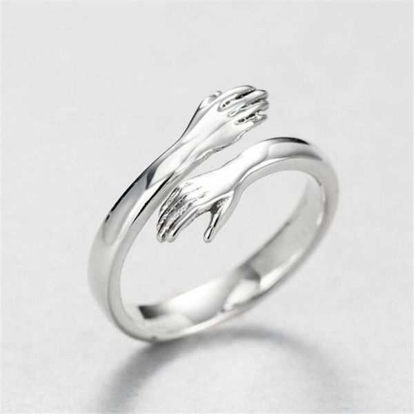 cluster rings creative love hug silver color open ring for women korean style female index finger romantic valentine's day gift, Golden;silver
cluster rings creative love hug silver color open ring for women korean style female index finger romantic valentine's day gift, Golden;silver