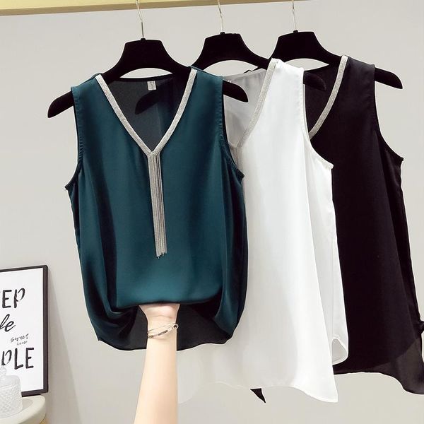 women's blouses & shirts 2021 summer women blouse v-neck chiffon shirt female sleeveless plus size and white
women's blouses & shirts 2021 summer women blouse v-neck chiffon shirt female sleeveless plus size and white