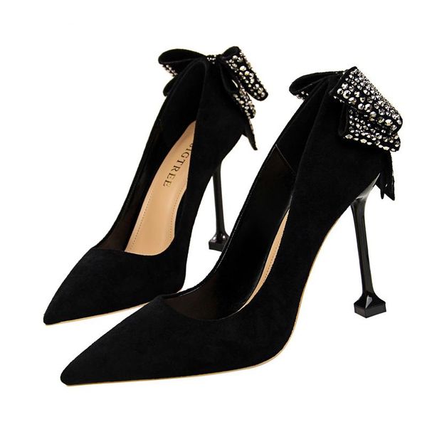 dress shoes single female 2021 spring and autumn fashion wild pointed stiletto work rhinestone bow high heels, Black
dress shoes single female 2021 spring and autumn fashion wild pointed stiletto work rhinestone bow high heels, Black