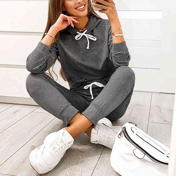 casual two piece set hoodie solid color crop with hat long pants loose 2 piece set women fashion female tracksuits 210515, White
casual two piece set hoodie solid color crop with hat long pants loose 2 piece set women fashion female tracksuits 210515, White