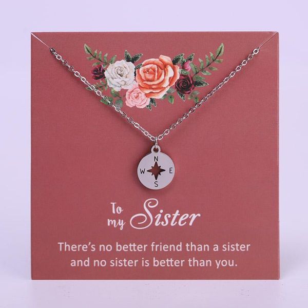 pendant necklaces sister butterfly compass mom mother lover women fashion jewelry christmas gift drop, Silver
pendant necklaces sister butterfly compass mom mother lover women fashion jewelry christmas gift drop, Silver