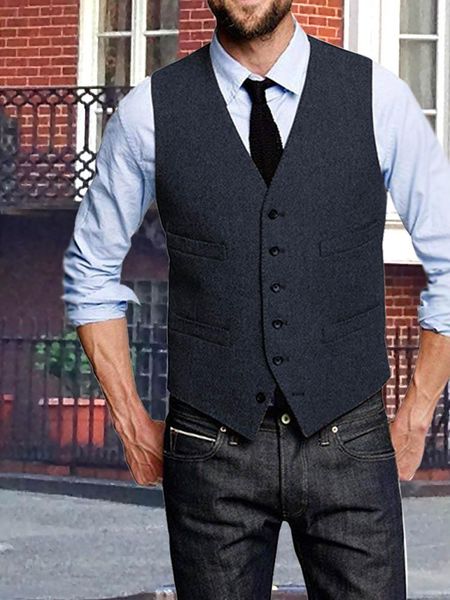 men's vests tweed vest suit wool herringbone slim fit business casual tuxedo waistcoat for wedding prom groom /office wear /party, Black;white
men's vests tweed vest suit wool herringbone slim fit business casual tuxedo waistcoat for wedding prom groom /office wear /party, Black;white