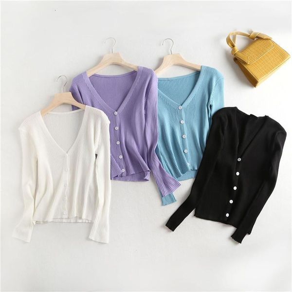 sweaters autumn women 's button cardigans new wild v -neck long sleeve ladies sweater thin korean sweet female jacket t, White;black
sweaters autumn women 's button cardigans new wild v -neck long sleeve ladies sweater thin korean sweet female jacket t, White;black