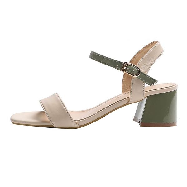sandals 2021 women's shoes 22-25 cm; ankle buckle mid-heel thick heel summer fashion with high heels, Black
sandals 2021 women's shoes 22-25 cm; ankle buckle mid-heel thick heel summer fashion with high heels, Black