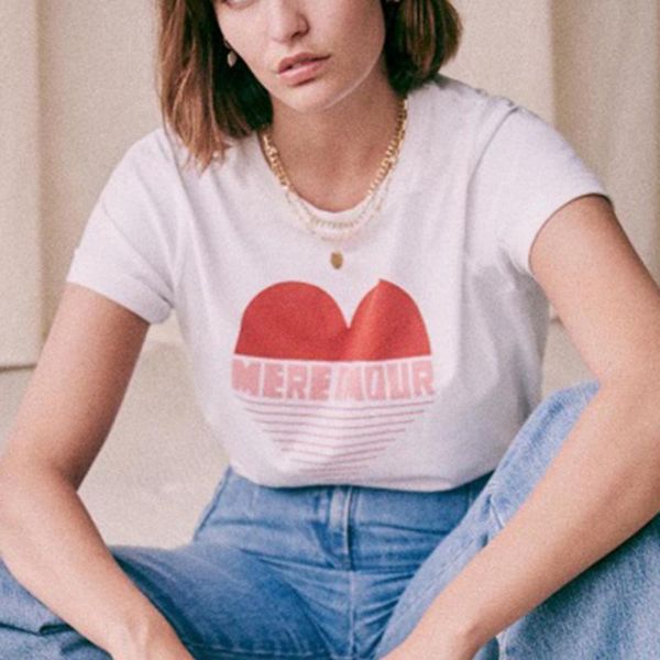 women's t-shirt mère amour heart women cotton short sleeve casual t shirt tshirt woman 2021 summer clothes elegant chemisier luxury, White
women's t-shirt mère amour heart women cotton short sleeve casual t shirt tshirt woman 2021 summer clothes elegant chemisier luxury, White
