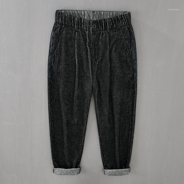 men's pants 1312 men clothing tapered corduroy cargo casual thicken luxury simple pleated vertical striped keep warm daily trousers, Black
men's pants 1312 men clothing tapered corduroy cargo casual thicken luxury simple pleated vertical striped keep warm daily trousers, Black