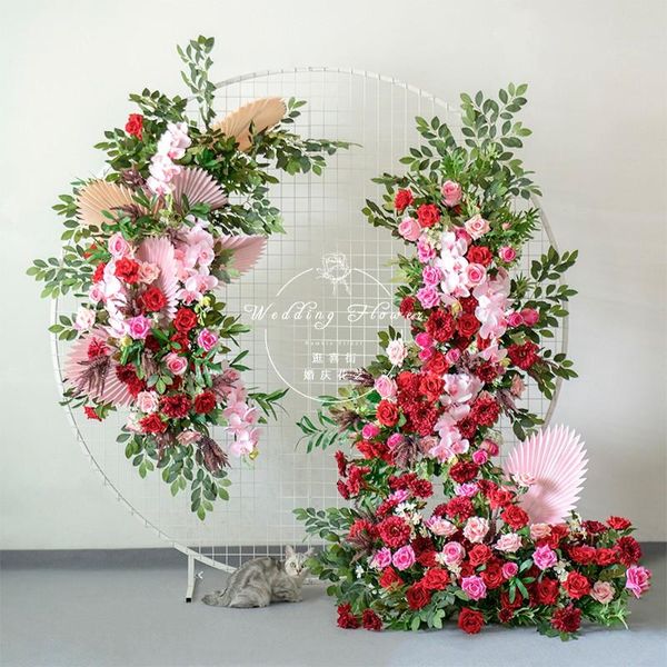 decorative flowers & wreaths customize wedding flower arrangement props artificial row red silk floral arch decoration party window layout
decorative flowers & wreaths customize wedding flower arrangement props artificial row red silk floral arch decoration party window layout
