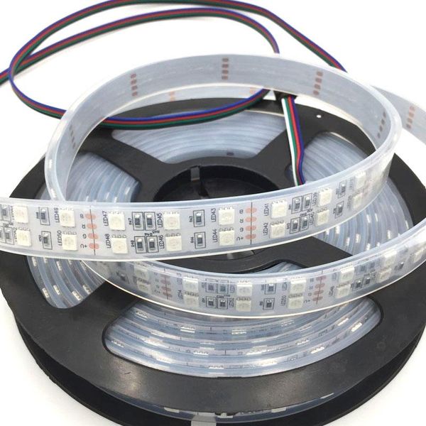 strips express 100 pcs waterproof rgb 5m 600 led double strip with 1m wire