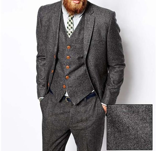 men's suits & blazers retro grey wool herringbone tweed british style custom made mens suit tailor slim fit blazer wedding for men 3 pi, White;black
men's suits & blazers retro grey wool herringbone tweed british style custom made mens suit tailor slim fit blazer wedding for men 3 pi, White;black