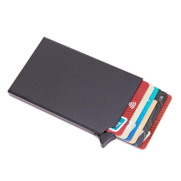 card holders rfid holder anti-theft smart thin id case wallet automatically up metal bank business purse dropship, Brown;gray
card holders rfid holder anti-theft smart thin id case wallet automatically up metal bank business purse dropship, Brown;gray