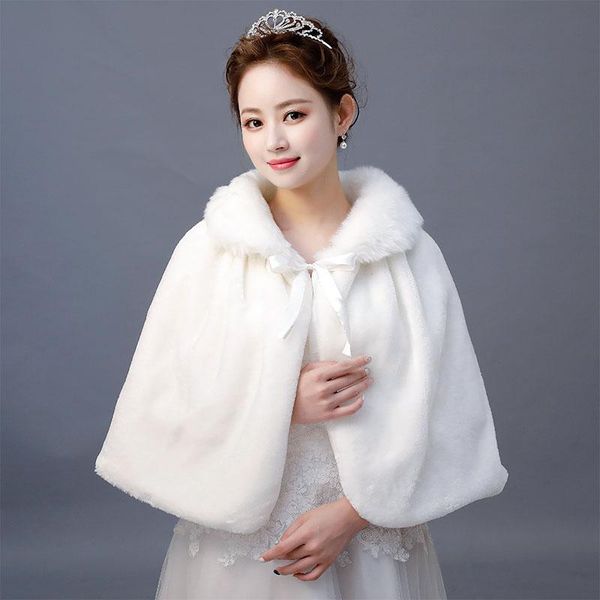 wraps & jackets winter bridal capes wedding faux fur shawl wrap bridesmaid warmer women with ribbon cloak, White
wraps & jackets winter bridal capes wedding faux fur shawl wrap bridesmaid warmer women with ribbon cloak, White