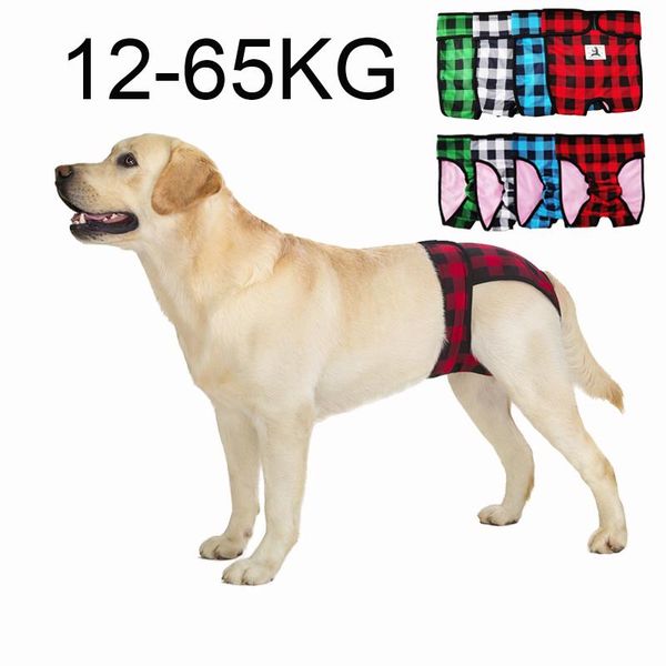 dog apparel 12-65kg female plaid diaper physiological pants panties for dogs menstrual pet underwear briefs 2021
dog apparel 12-65kg female plaid diaper physiological pants panties for dogs menstrual pet underwear briefs 2021