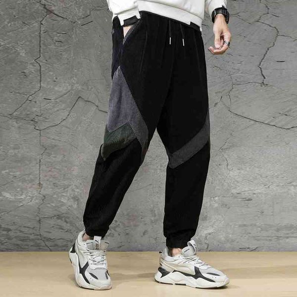 men's jeans autumn winter ly fashion men loose fit spliced designer casual corduroy cargo pants streetwear hip hop joggers trouser, Blue
men's jeans autumn winter ly fashion men loose fit spliced designer casual corduroy cargo pants streetwear hip hop joggers trouser, Blue