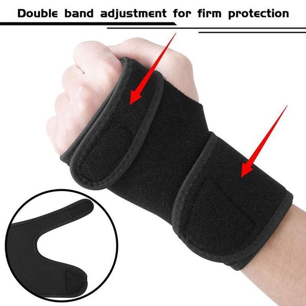 1pair sport gloves professional sports compression wrist support adjustable elbow fixed steel plate guard gym fitness tool, Black;red
1pair sport gloves professional sports compression wrist support adjustable elbow fixed steel plate guard gym fitness tool, Black;red