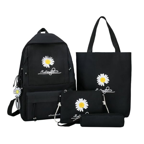 school bags 4pcs/set preppy style backpacks canvas bag for teenager girls fashion women daisy print rucksack shoulder gift
school bags 4pcs/set preppy style backpacks canvas bag for teenager girls fashion women daisy print rucksack shoulder gift
