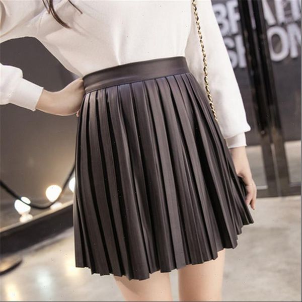 women skirts black pu solid faux leather slim empire mini pleated skirt jupe femme falda de las mujeres
women skirts black pu solid faux leather slim empire mini pleated skirt jupe femme falda de las mujeres