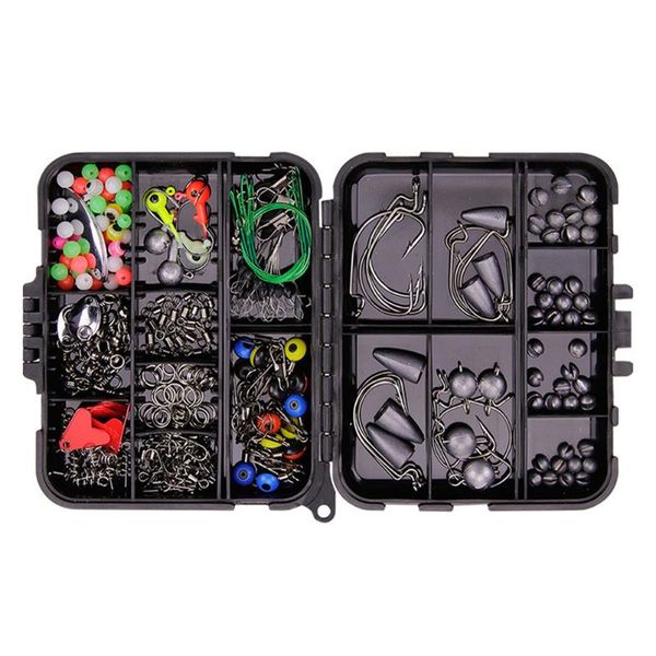fishing accessories 257pcs/box tackles box kit set with hooks snap sinker weight for carp bait lure
fishing accessories 257pcs/box tackles box kit set with hooks snap sinker weight for carp bait lure