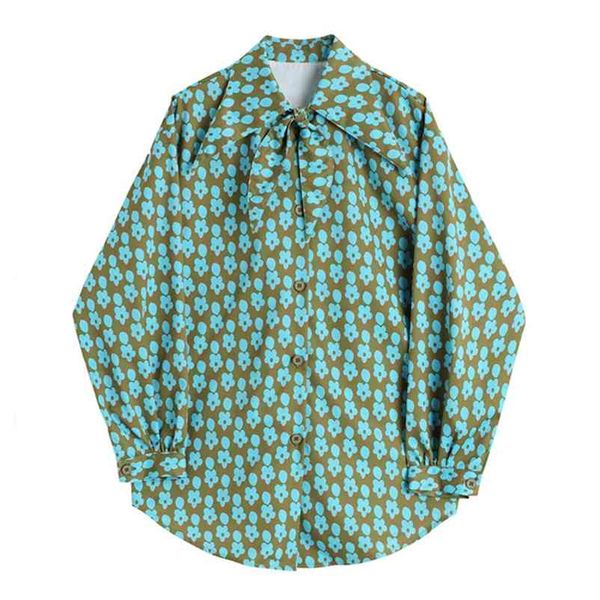 women's flower print blouse fashion autumn casual loose long sleeve turn down collar shirt ladies elegant buttons 210430, White
women's flower print blouse fashion autumn casual loose long sleeve turn down collar shirt ladies elegant buttons 210430, White