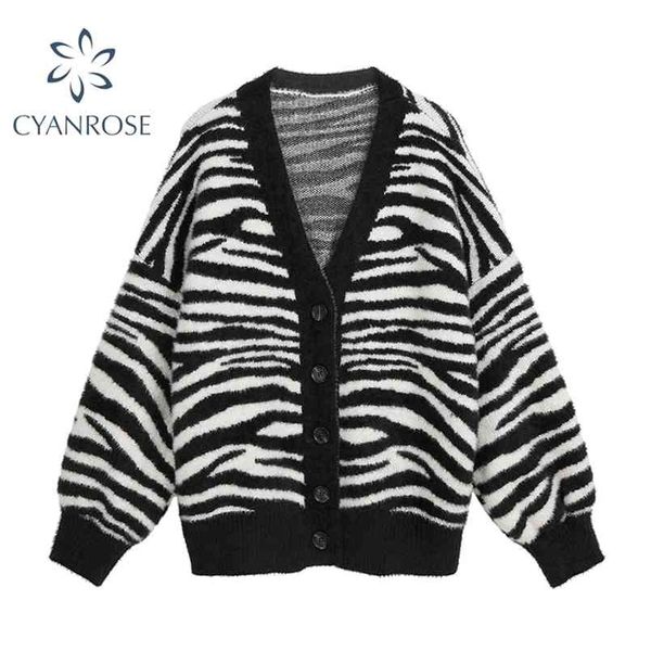 women sweater jacket oversized knitted cardigans v-neck loose vintage zebra print jumpers long sleeve elegant female coat 210515, White
women sweater jacket oversized knitted cardigans v-neck loose vintage zebra print jumpers long sleeve elegant female coat 210515, White