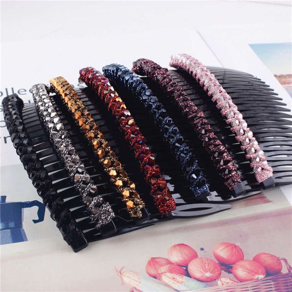 hairpin beaded crystal comb with bangs korean female hairpin simple versatile super flash hair accessories, Golden;silver
hairpin beaded crystal comb with bangs korean female hairpin simple versatile super flash hair accessories, Golden;silver