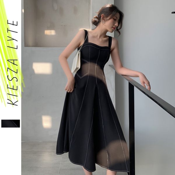 summer dress vintage 50s hepburn a-line swing black sleeveless dresses ladies girls party picnic robe vestidos womens clothing 210608, Black;gray 
summer dress vintage 50s hepburn a-line swing black sleeveless dresses ladies girls party picnic robe vestidos womens clothing 210608, Black;gray